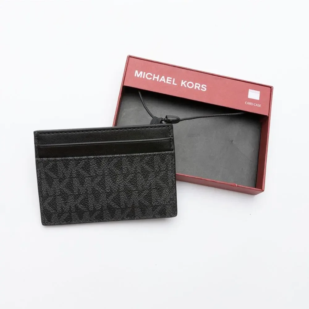 Michael Kors Men's Signature Monogram Print Card Case